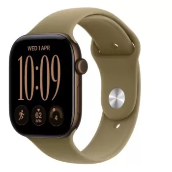 Apple Watch Series 12 GPS okosóra, 46 mm, sötétbronz alumíniumház, olív sportkarszalag S/M