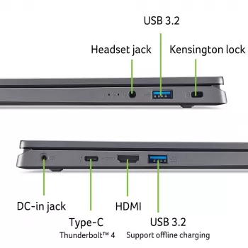 Acer Aspire 5 A17-51M-58TA NX.J0HEV.002 notebook, Intel Core 5 120U, 16 GB RAM, 512 GB SSD