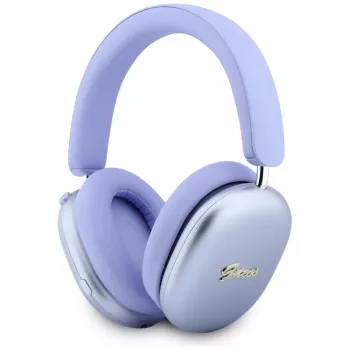 Guess GUE005825 fejhallgató, Bluetooth, Metallic Effect Metal Script Logo, ENC, lila