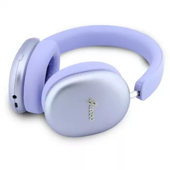 Guess GUE005825 fejhallgató, Bluetooth, Metallic Effect Metal Script Logo, ENC, lila