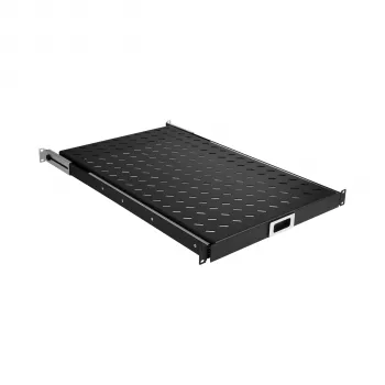 EFB Elektronik 691651ATS.12 kihúzható 19 inch polc 1HE, mélyfekete RAL 9005