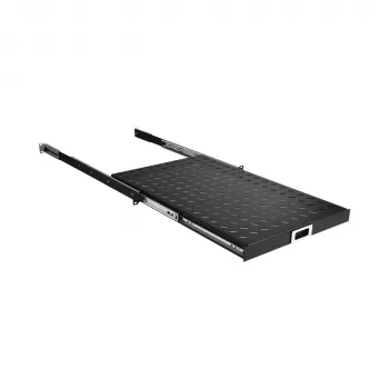 EFB Elektronik 691651ATS.12 kihúzható 19 inch polc 1HE, mélyfekete RAL 9005