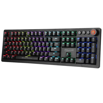 Marvo KG917 mechanikus gaming billentyűzet, US-layout, RGB, Jixian-Blue kapcsolók, USB, fekete