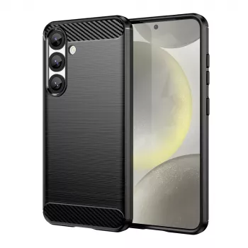 iLike Carbon Case rugalmas szilikon tok Xiaomi Poco F7 Pro készülékhez, fekete