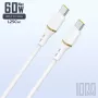 Dudao 1 m 60 W folyékony szilikon adatkábel USB-C - USB-C, fehér