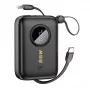 Dudao DDA344 powerbank 10 000 mAh, PD 22,5 W, beépített kábellel, fekete