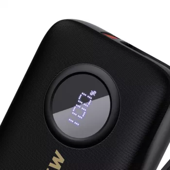 Dudao DDA344 powerbank 10 000 mAh, PD 22,5 W, beépített kábellel, fekete