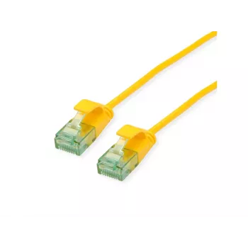 Roline UTP Cat6A Slim patchkábel 21.45.3422, 0,5 m, sárga