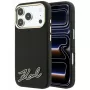 Karl Lagerfeld Grained with Resin Signature Logo MagSafe okostelefon-tok iPhone 18 Pro Max / 17 Pro Max készülékhez, fekete