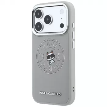 Karl Lagerfeld Point & Choupette Sketch MagSafe okostelefon tok iPhone 18 Pro / 17 Pro készülékhez, szürke