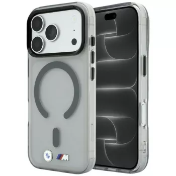 BMW M IML Frosted Metal Logo & Trims MagSafe tok iPhone 18 Pro / 17 Pro-hoz, antracit