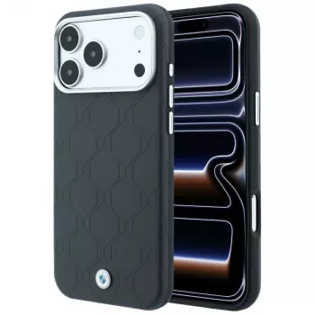 BMW Sign Deboss Quilted Metal Logo MagSafe tok iPhone 18 Pro / 17 Pro készülékhez, antracit