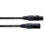 Cordial EM 5 FM XLR összekötőkábel, XLR-aljzat 3 pólusú - XLR-dugó 3 pólusú, fekete
