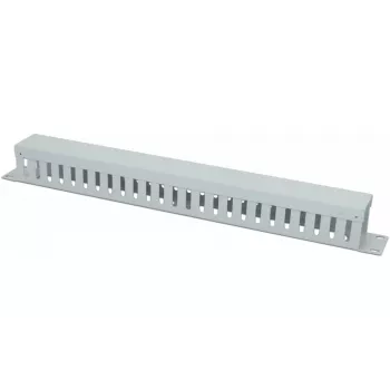 Wirewin KRP 1U 19 inch 1HE kábelvezető panel fedéllel, szürke RAL7035