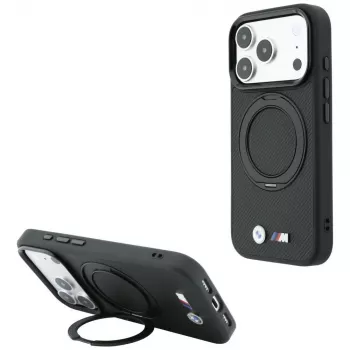 BMW Kevlar Ring Stand 360 MagSafe tok iPhone 18 Pro / 17 Pro készülékhez, fekete