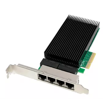 ALLNET ALL0145-4-2.5G-TX PCIe x4 négypontos 2,5 Gigabit szerver hálózati adapter, réz RJ45