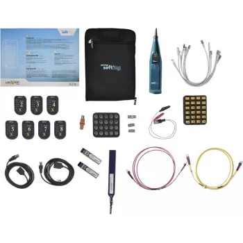 Softing IT Psiber CableMaster PROF_ACC_KIT professzionális tartozékkészlet, kábel-/adapterkészlet, hálózat, telefon, 0,5 m, duplex