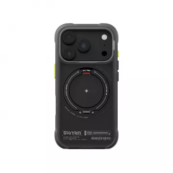 Skinarma Atlas tok iPhone 18 Pro / 17 Pro-hoz, MagSafe, forgatható kitámasztó, fekete