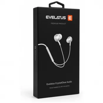 Evelatus Crystal Clear Audio CCAV-TC-WH fejhallgató Type-C csatlakozóval és mikrofonnal, fehér