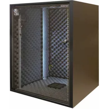 Silence Rack SRO156080B hangszigetelt 19 inch szekrény, 15 HE, 1 SILENT ventilátor, 600x800 mm (SxM), üvegajtó, fekete
