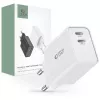 Tech-Protect C35W 2 portos hálózati töltő, PD 35 W, fehér