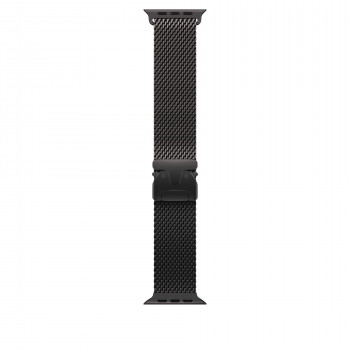 Apple MK0Q4ZM/A Apple Watch Titanium Milanese Loop, 49 mm, Black Titanium, Large