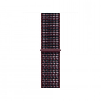 Apple MK7R4ZM/A Sport Loop watch band, 40 mm, Burgundy Plaid