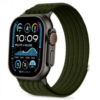 Tech-Protect Nylon Sport strap for Apple Watch 44/45/46/49 mm, Dark Green