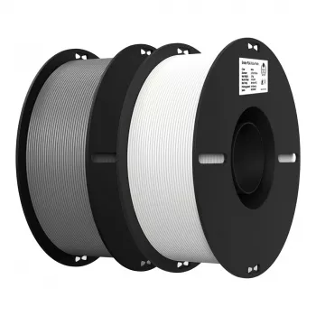 Creality PLA+ 3D nyomtató filament 1,75 mm, fehér + szürke, 2 tekercs, egyenként 1 kg, 3301010365