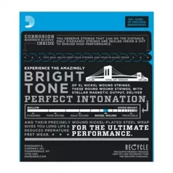 Daddario D'Addario EXL140 húrok elektromos gitárhoz, 10–52