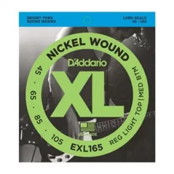 Daddario D'Addario EXL165 húrok elektromos basszusgitárhoz, Regular Light 45–105