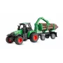 Amewi fém traktor erdészeti utánfutóval, 1:64, RTR, zöld