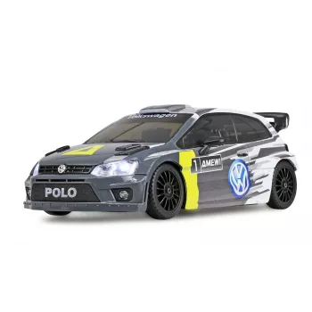 Amewi VW Polo R WRC rally/drift távirányítós autó, 4WD, 1:28, RTR, szürke