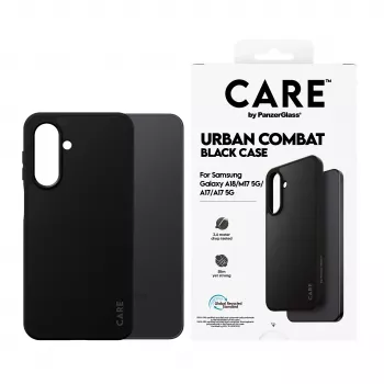 PanzerGlass CARE Urban Combat tok Samsung Galaxy A17/A18 készülékhez, fekete