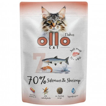 Ollo No. 7 Cat Food Pouch with Salmon and Shrimp, 85 g
