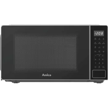 Amica MMW20E3GS szabadon álló mikrohullámú sütő grillel, 20 L, fekete/ezüst