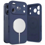 Tech-Protect szilikon MagSafe tok Apple iPhone 17 Pro Max készülékhez, Deep Blue