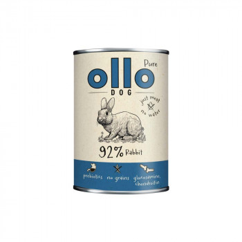 OLLO Pure Rabbit wet dog food, 400 g