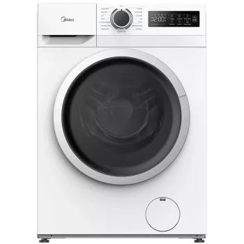 Midea MF110W80/W-PL Slim mosógép, 8 kg, fehér/fekete