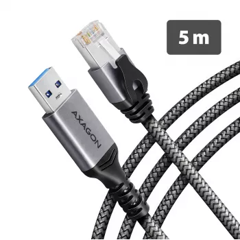 Goobay AXAGON ADE-AM50 USB-A Gigabit Ethernet adapter beépített 5 m CAT6 kábellel, RJ-45