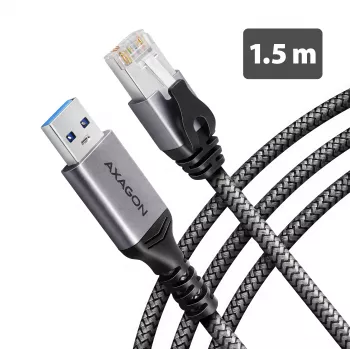 Goobay AXAGON ADE-AM15 USB-A-Gigabit Ethernet adapter beépített 1,5 m CAT6 kábellel