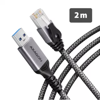 Goobay AXAGON ADE-AM20 USB-A-Gigabit Ethernet adapter beépített 2 m CAT6 kábellel