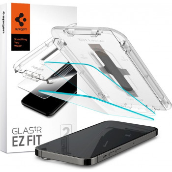 Spigen GLAS.tR EZ Fit Tempered Glass for Apple iPhone 14 Pro, Clear (2 pcs)
