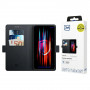 3MK Wallet Case tok Samsung Galaxy S25-höz, fekete