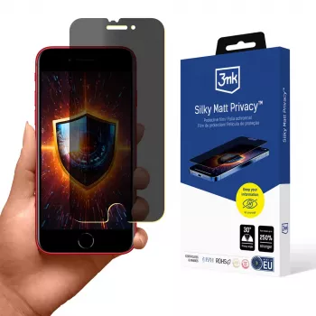 3MK Silky Matt Privacy matt adatvédelmi kijelzővédő fólia Apple iPhone 7/8/SE 2020/2022-höz