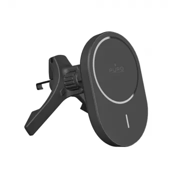 PURO autós tartó Qi2 töltővel, MagSafe-kompatibilis, fekete