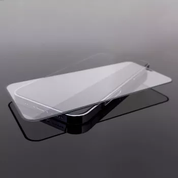 Wozinsky Full Glue Case Friendly edzett üveg kerettel iPhone 15 Pro Max készülékhez, fekete