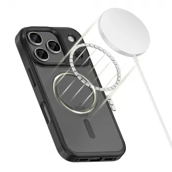 Tech-Protect Magmat MagSafe tok Apple iPhone 17 Pro Max készülékhez, matt fekete