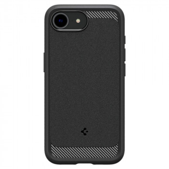 Spigen Rugged Armor Mag MagSafe tok Apple iPhone 17e / 16e-hez, matt fekete