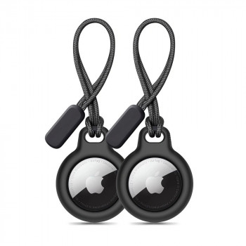 Tech-Protect Rough Chain kulcstartó tok Apple AirTag készülékhez, fekete (2 db)